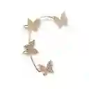 Aro Trepador Earcuff Mariposa Dorado Zirconios Cubicos Lado Derecho