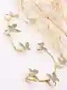 Aro Trepador Earcuff Mariposa Dorado Zirconios Cubicos Lado Derecho