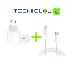 Kit Cargador Usb C Más Cable De Dos Metros Para Iphone Certificado