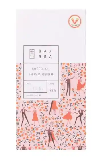 Barra Chocolate® Naranja Jengibre Barra Chocolate 70% Cacao 100grs