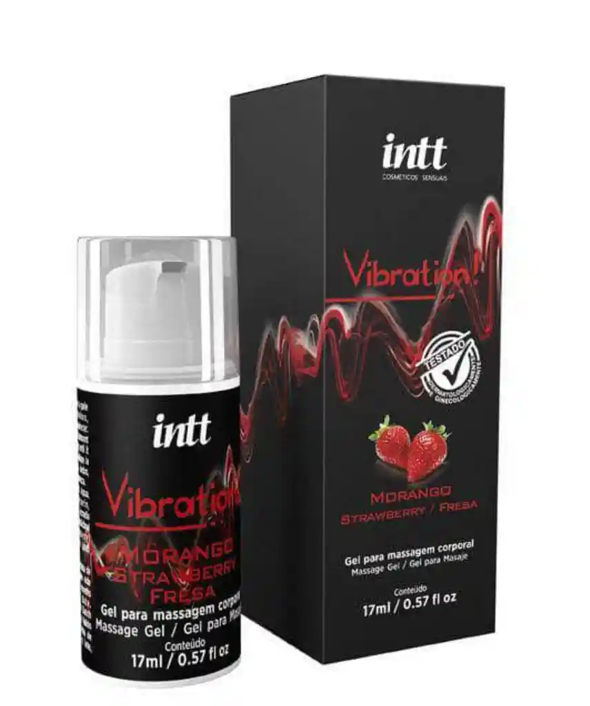 Lubricante Intimo Con Efecto De Vibración - Fresa