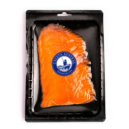Slice Salmon Fresco Ahumado En Frio