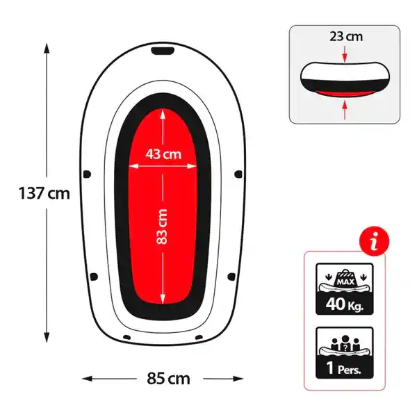 Bote Inflable Intex Explorer Pro 50 137 X 85 X 23 Cm