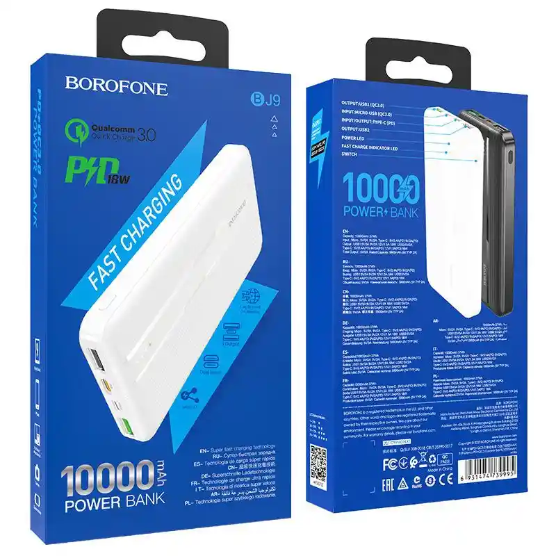 Batería Externa Power Bank Borefone 10.000mah