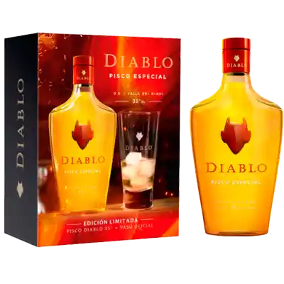 Pisco Diablo Especial 35g 700 Ml + Vaso