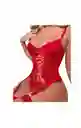 Conjunto De Encaje Rojo. Talla L
