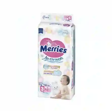 Merries · Pañales Con Velcro Talla M 42u