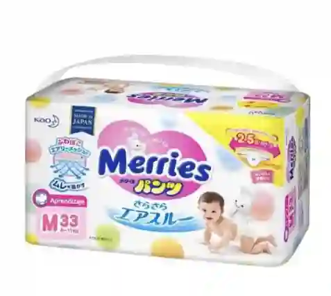 Merries · Pañales Aprendizaje Talla M 33