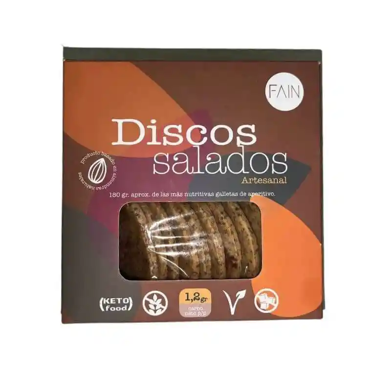 Artesanales Discos Salados Keto 180 Gr Fain