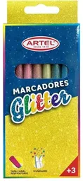 Estuche Marcadores Glitter 8 Unidades