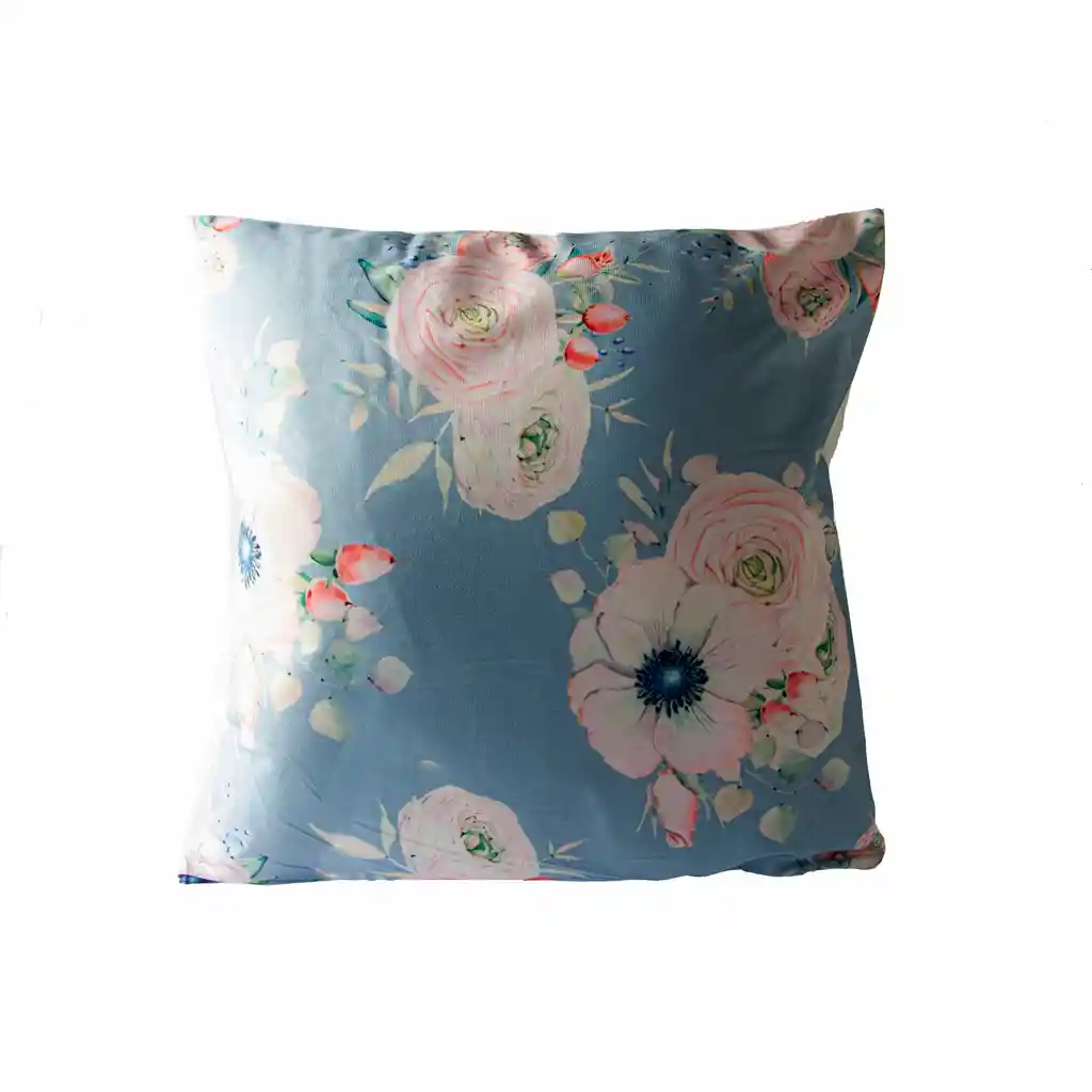 Cojín De Terciopelo De Diseños Florales Coloridos Modelo D