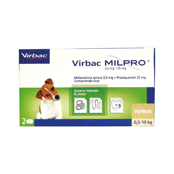 Milpro Antiparasitario Interno Para Perros 0.5-10 Kilos