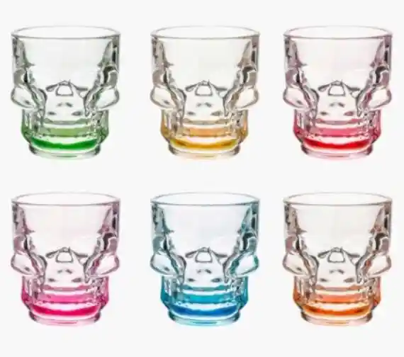 Vasos Shot Calavera X 6 - 5 Cc