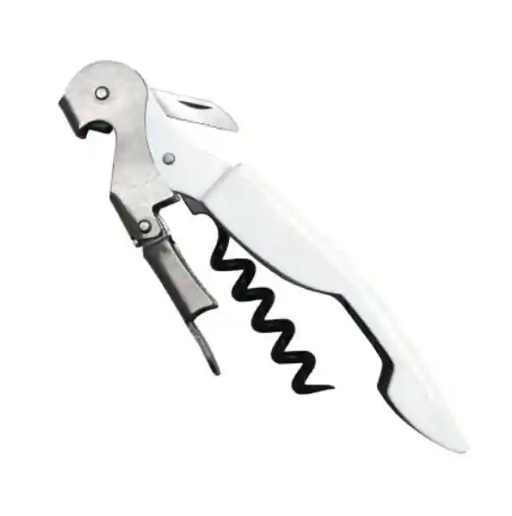 Descorchador De Vino 2 Tiempos Blanco