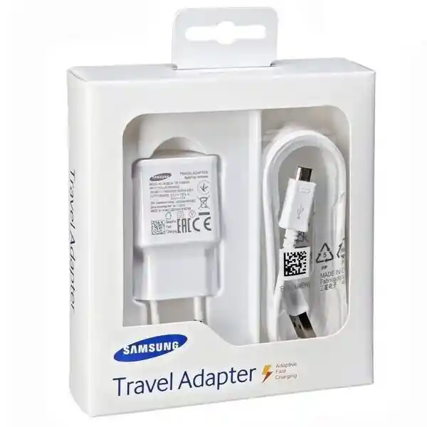 Cargador Samsung Pack Cable V8 & Cargador Blanco