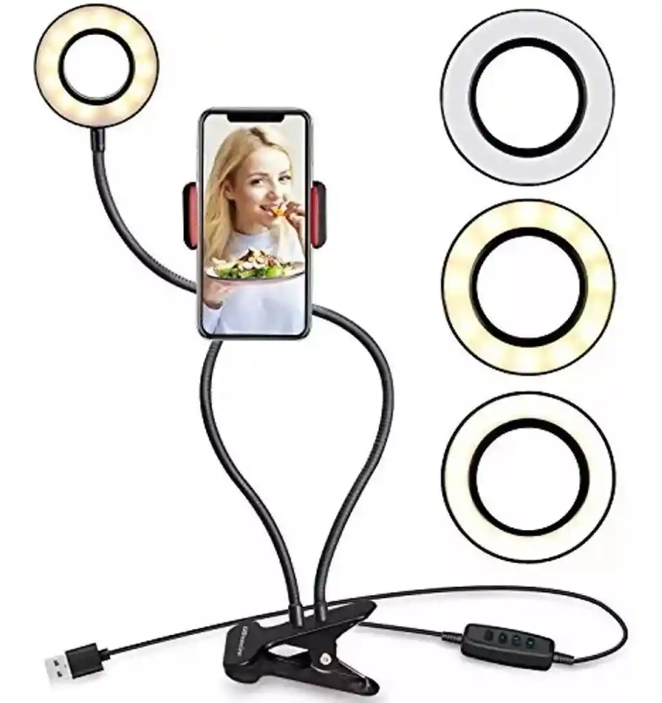 Aro De Luz Philco Selfie Con Soporte De Celular Sr134