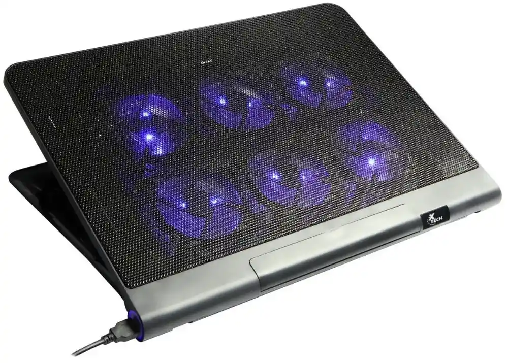 Base Enfriadora Gamer Xtech 6cooler Led 2usb 3posic Xta-160