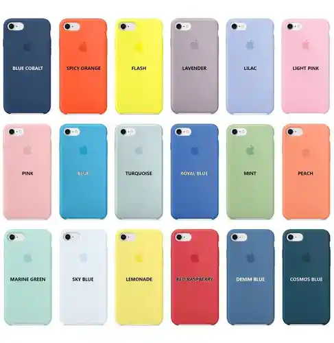 Apple Carcasa Silicon Case Para Iphone 7 / 8 Colores Variados