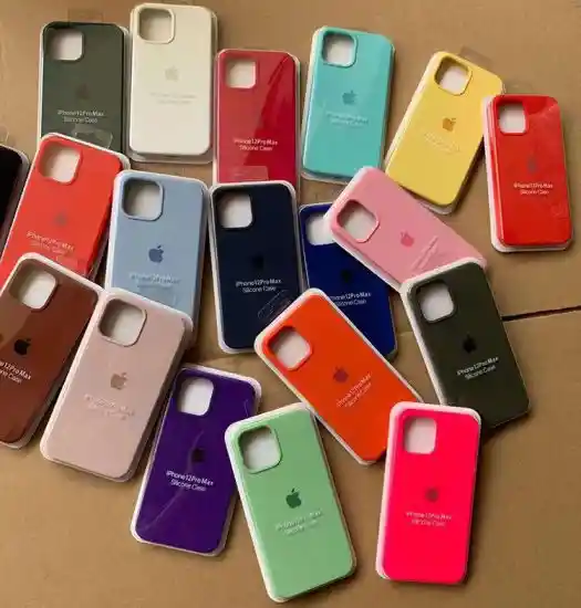 Apple Carcasa Silicon Case Para Iphone 12 Pro Max Con Colores Variados