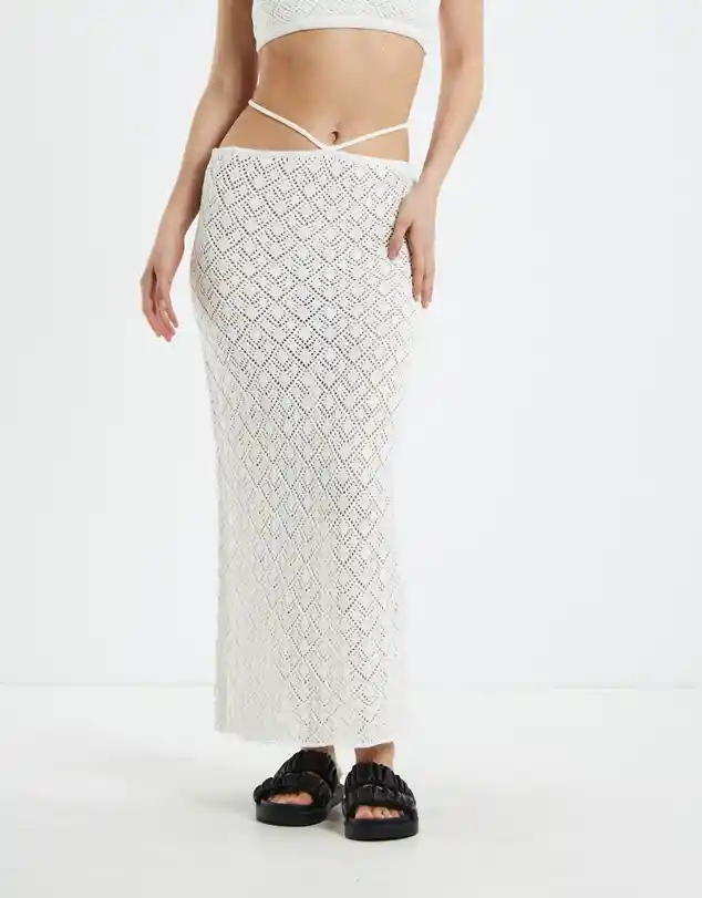 Rosalie White Midi Skirt Xs