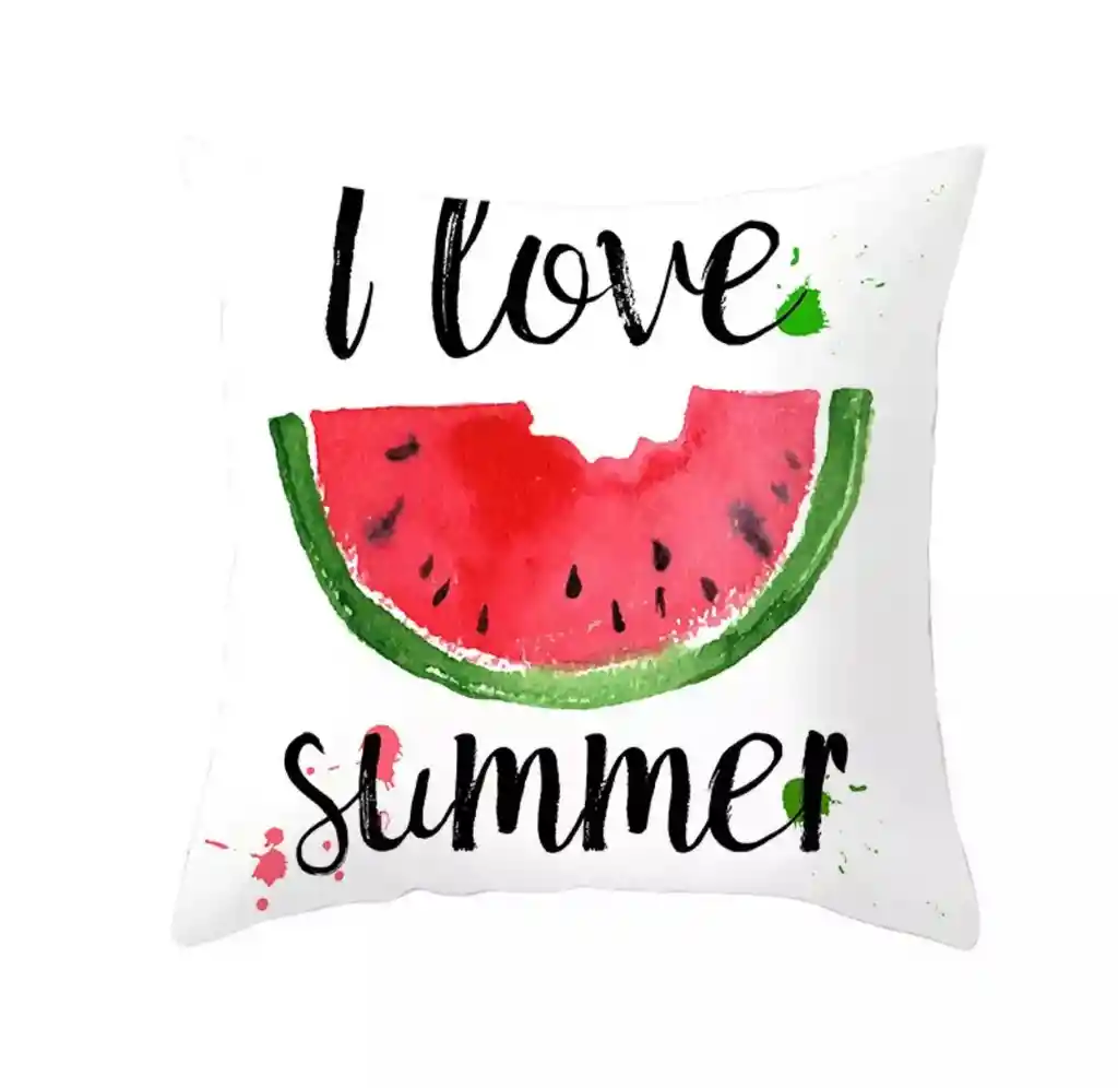 Set De 6 Cojínes De Terciopelo De Diseños Frutales Verano Grupo B