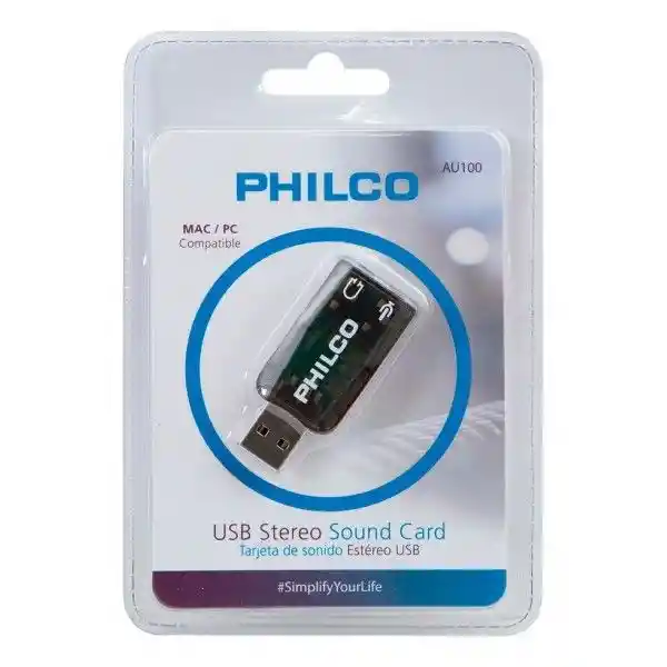 Tarjeta De Sonido Usb Philco Au100