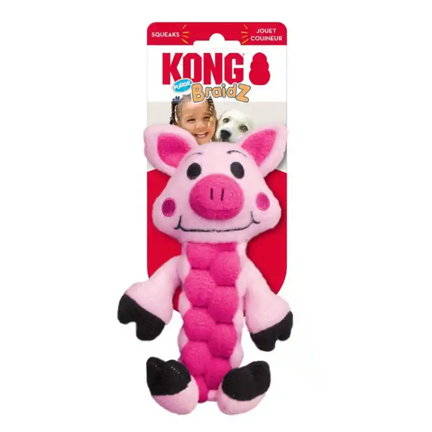 Kong Peluche Pudge Braidz Pig