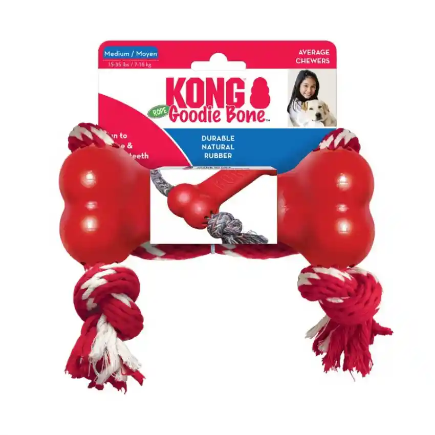 Kong Goodie Hueso Con Cuerda Medium