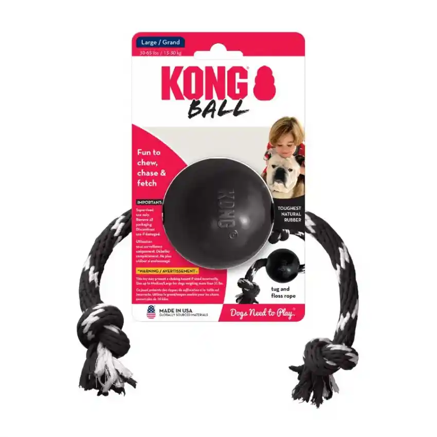 Kong Extreme Pelota Con Cuerda Large