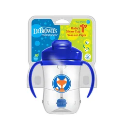 1er Vaso Con Asas Y Pajita Drbrowns 270 Ml 6m+