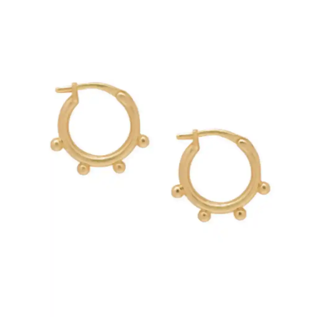 Argollas Maxi Tiny Baño De Oro