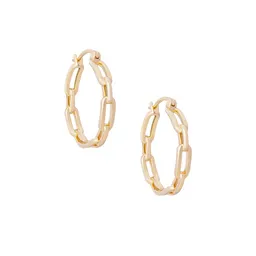 Argollas Chain Baño De Oro