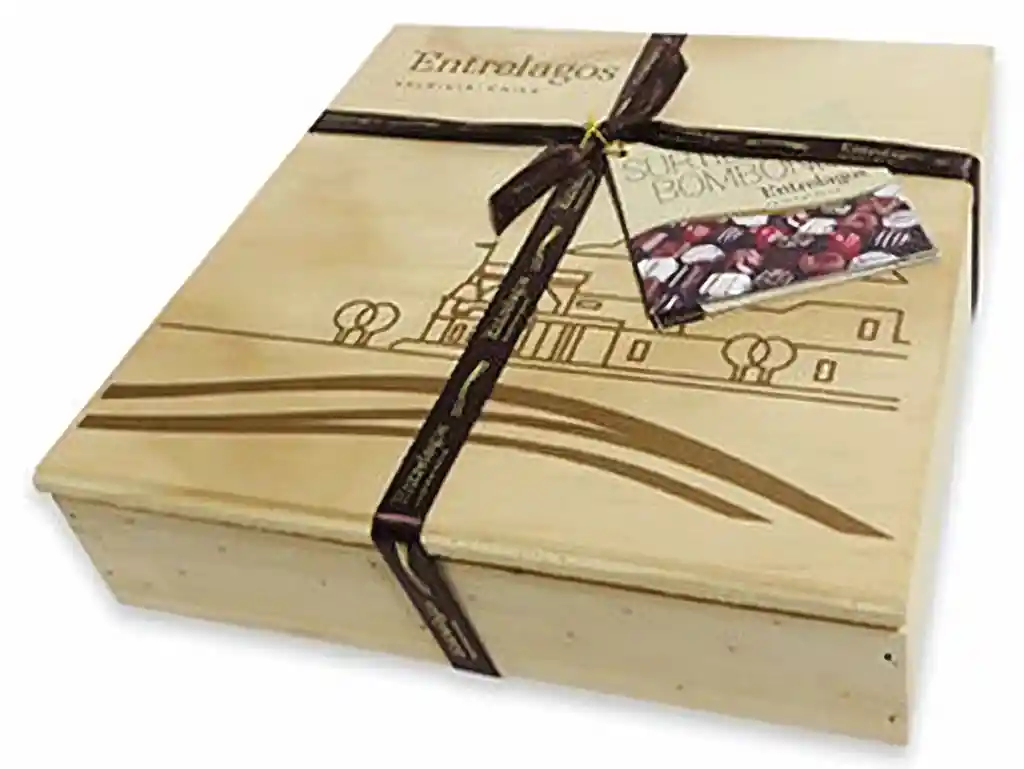 Encanto Bombones Caja De Madera Seleccion Sabores Tradicionales