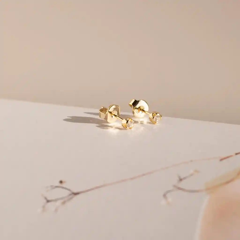 Aros Punto De Luz Baño De Oro