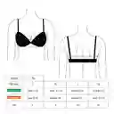 Bikini Estilo Sostén Estampado Negro Con Nudo Xl