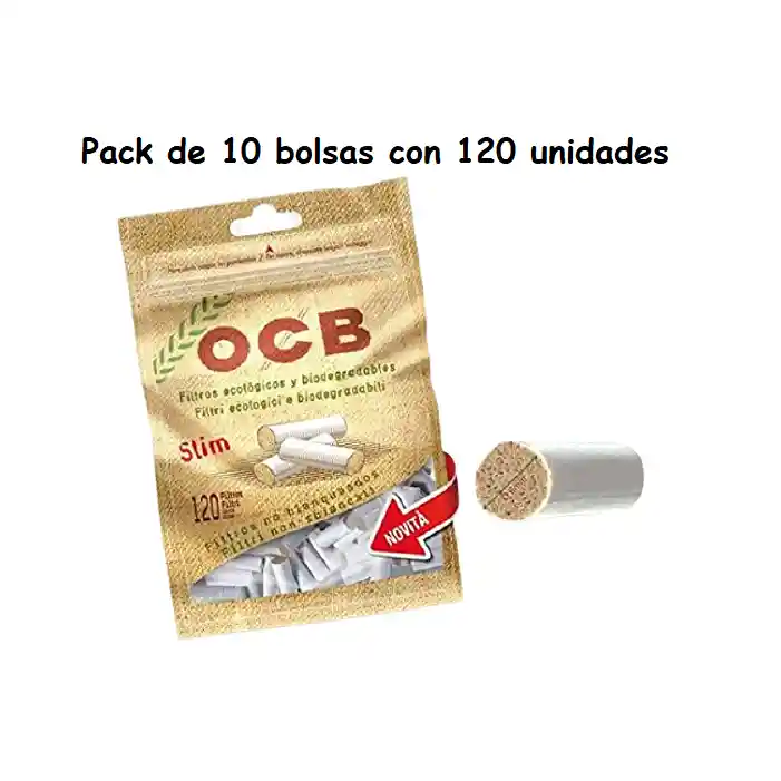 Bolsas De Filtro Slim Ocb Cañamo Contiene 120 Unidades