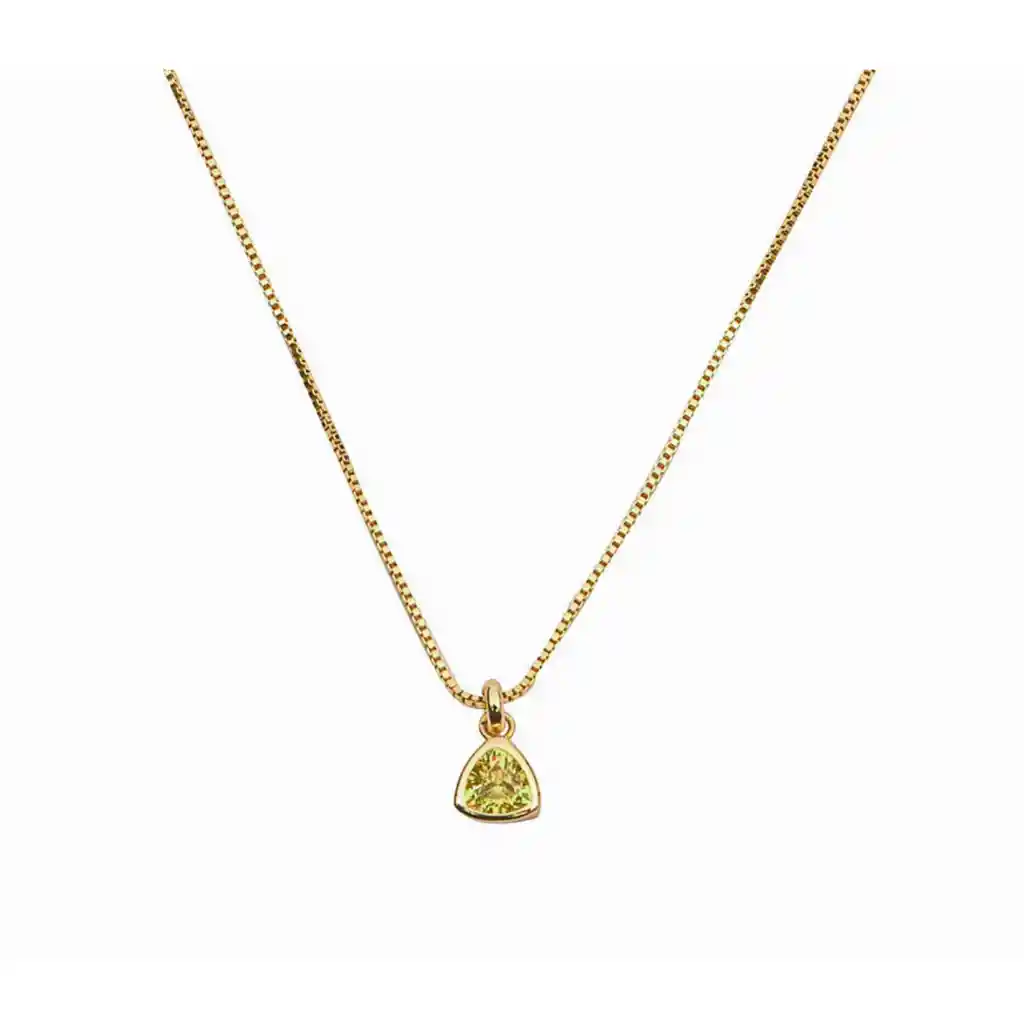 Collar Yellow Stone Baño De Oro