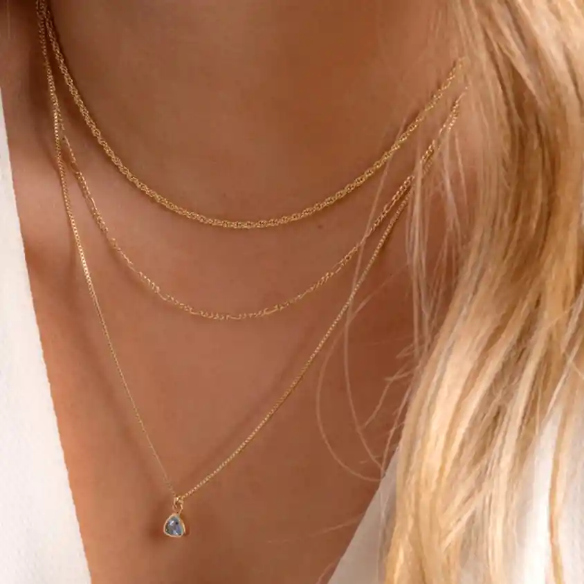 Collar Yellow Stone Baño De Oro