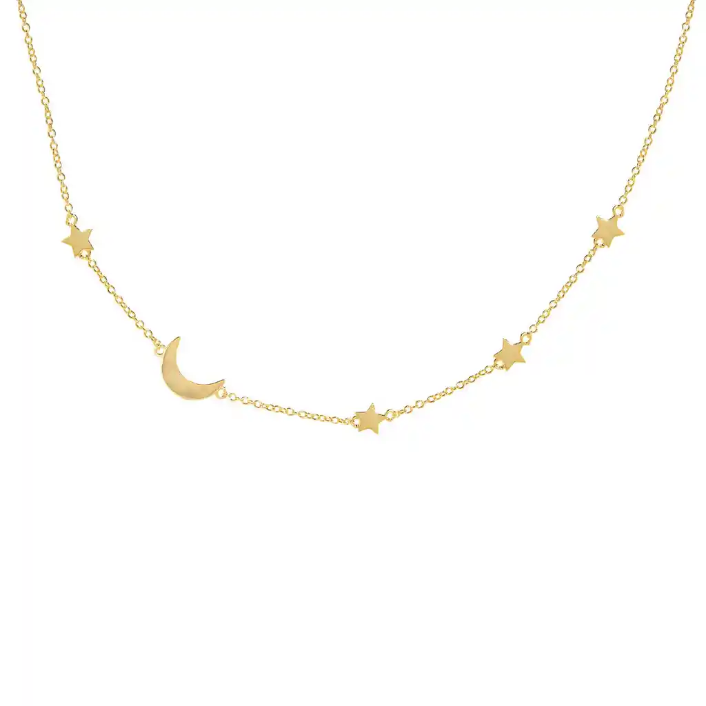 Collar Manva Baño De Oro