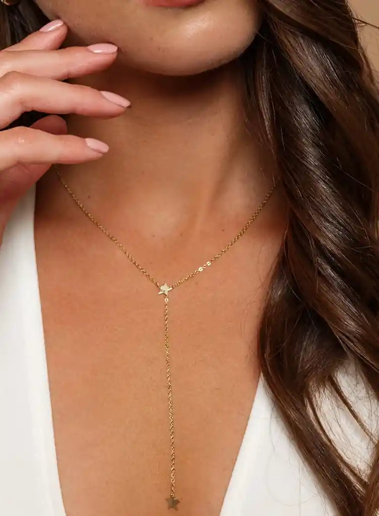Collar Cascada Olivia Baño De Oro