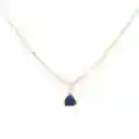 Collar Blue Stone Baño De Oro