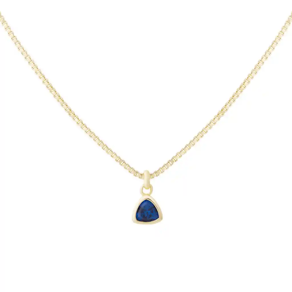 Collar Blue Stone Baño De Oro