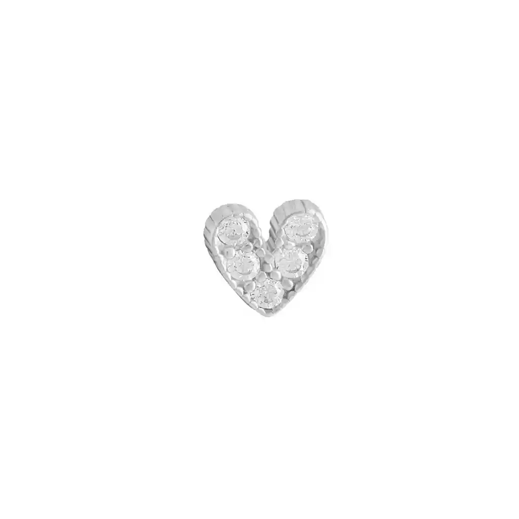 Piercing Heart Shiny Plata