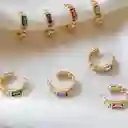 Ear Cuff Maxi Edy Pink Baño De Oro