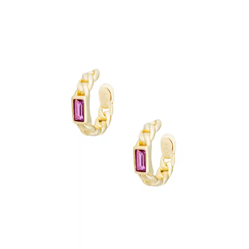 Ear Cuffs Maxi Edy Pink Baño De Oro