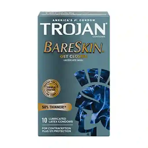 Condones Trojan Ultra Delgados Bareskin (10 Unidades)