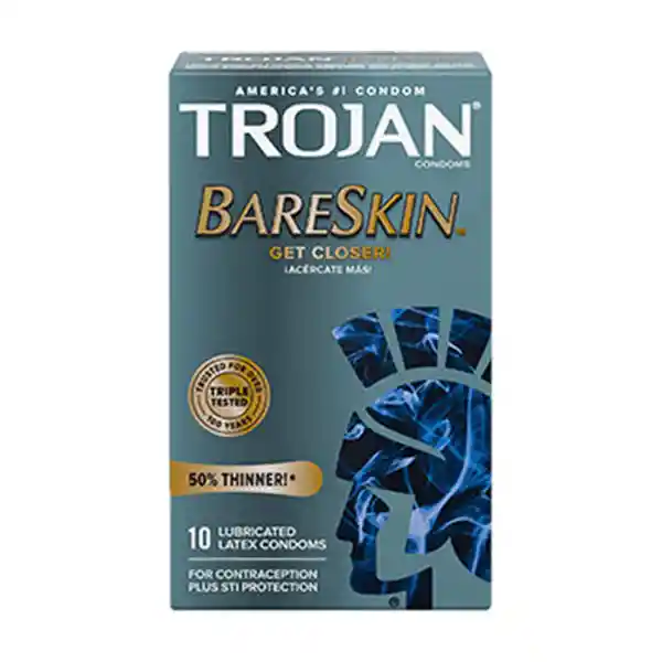 Condones Trojan Ultra Delgados Bareskin (10 Unidades)