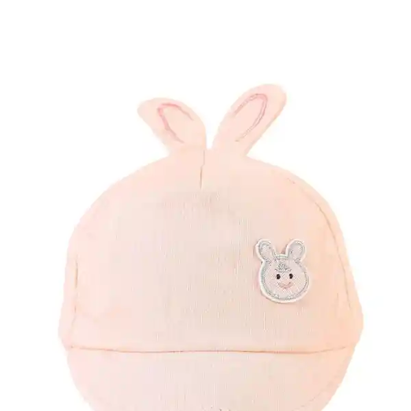 Gorra De Béisbol Para Bebé 0- 6 Meses Con Diseño Conejito Color Rosado.