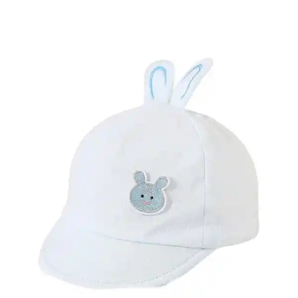 Gorra De Béisbol Para Bebé 0- 6 Meses Con Diseño Conejito Celeste