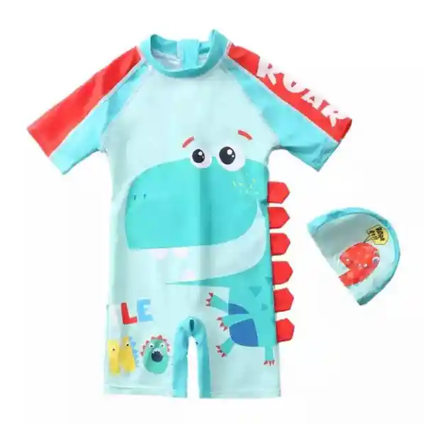 Traje Baño Dino Fun + Gorrito - 18-24 Meses